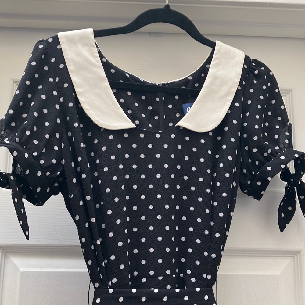 Collectif Vintage London Mirella Polka Dot Swing Dress Size US 6/ UK 10